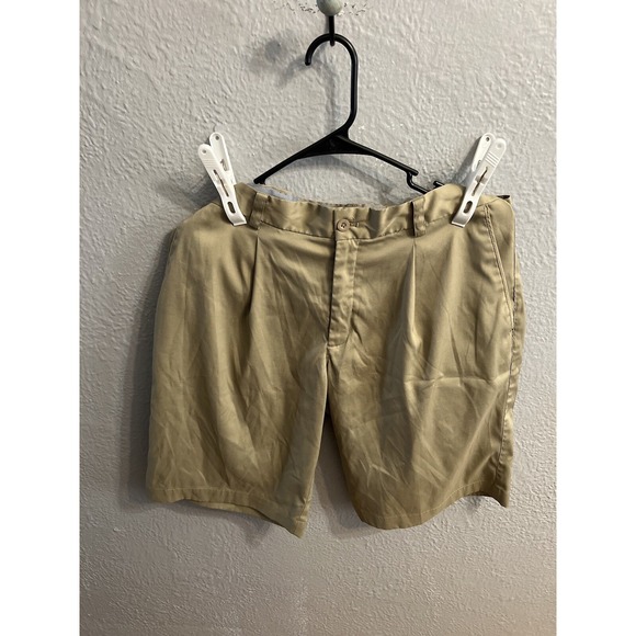 Nike Men's‎ Beige Khaki Pleated  Front Golf Shorts Size 32 Inseam 10.5Inches - Picture 2 of 7